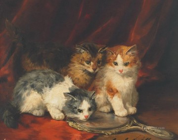 Chat œuvres - peinture de chat 9 Alfred Brunel de Neuville